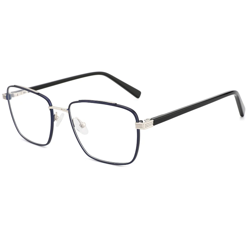 

High end classic man square acetate metal optical eyeglasses frames thin rectangle blue light blocking glasses wholesale eyewear