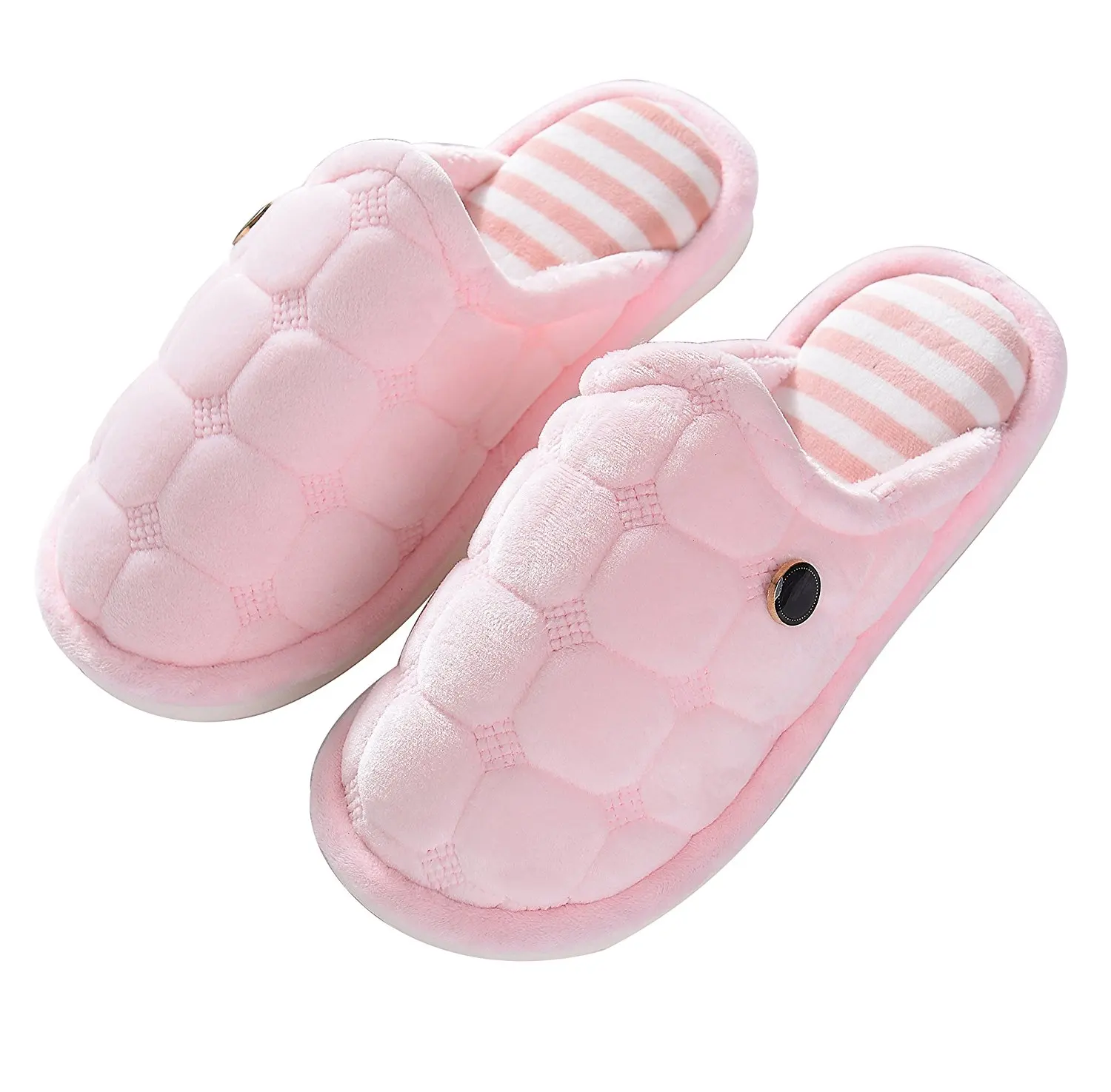 BAOBAO Mens Knit House Slippers Comfort Memory Foam Anti-Slip Indoor Shoes