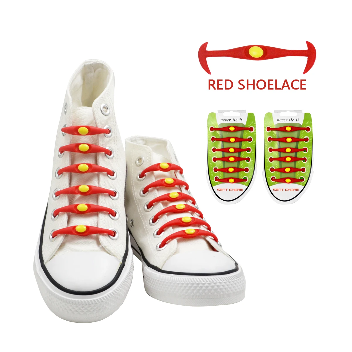 

promotional sports gifts elastic silicone quick tie shoe laces V-TIE patented shoe lace, Red/black/blue/green/white/purple/orange