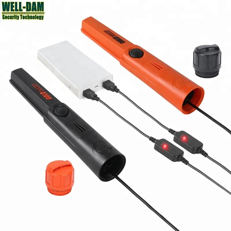 

Free Shipping USB metal detector pinpointer waterproof gold detector hand held underwater metal detector