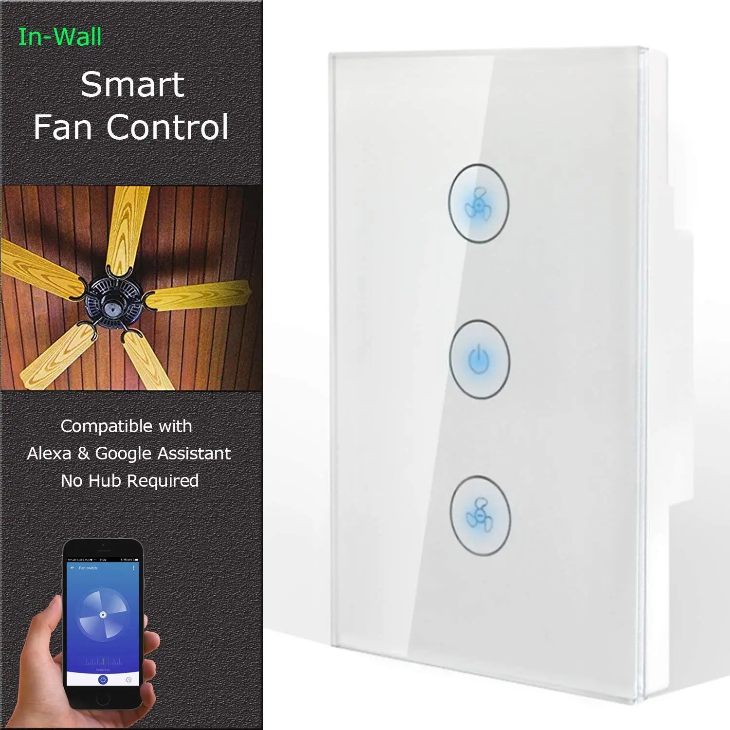 Smart fan control. Smart Touch Switch. Smartphone Switch.