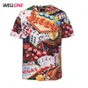 design your own custom pattern cheap promotion 100% polyester all over 3d printing man sublimation t-shirt wholesale
