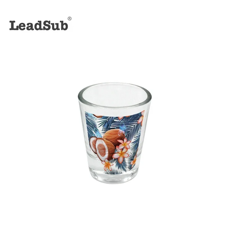 

Wholesale Factory Price 1.5oz Sublimation blank Transparent Shot Glass Whiskey Glass With Custom Print