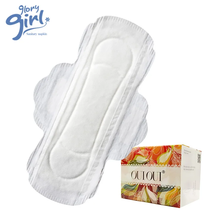 

Lady care 240 mm disposable sanitary napkins menstrual period day use sanitary pad factory price, White