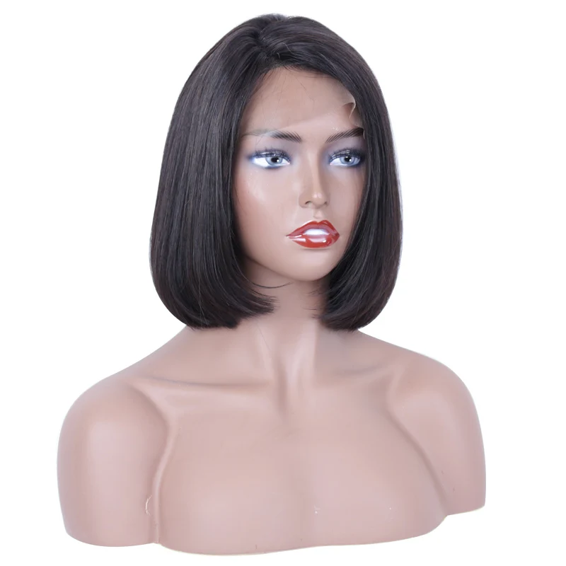 

2019 RLN New Fashion hot sell Brazilian real 100% human remy/virgin hair lace front short bob Wigs