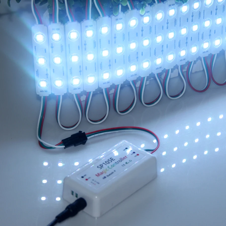 20pcs/string DC12V WS2811 LED full color pixel module with 180degree leds on leds,IP65