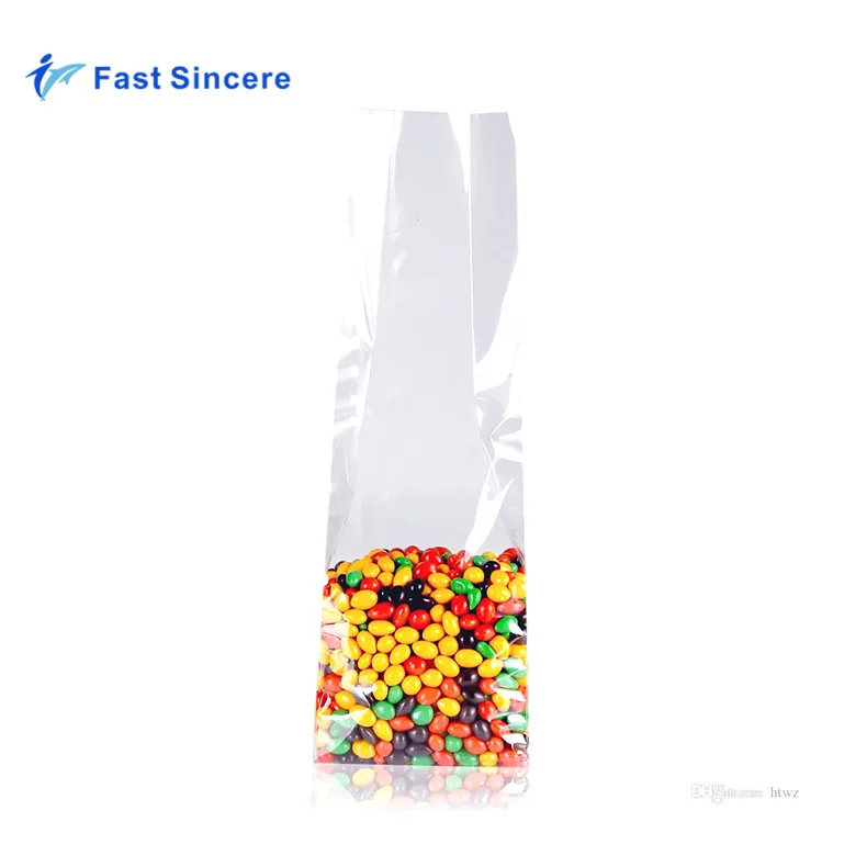 
Cheap Plastic Side Gusset Printing Opp Square Bottom Candy Package Bag 