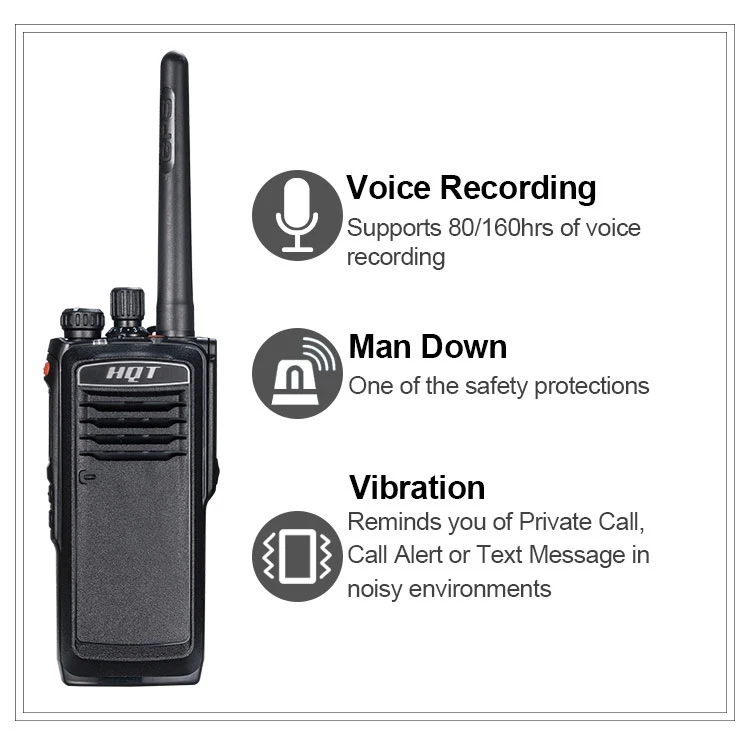 Hqt Long Communication Coverage Ip67 Military Two Way Radios Uhf