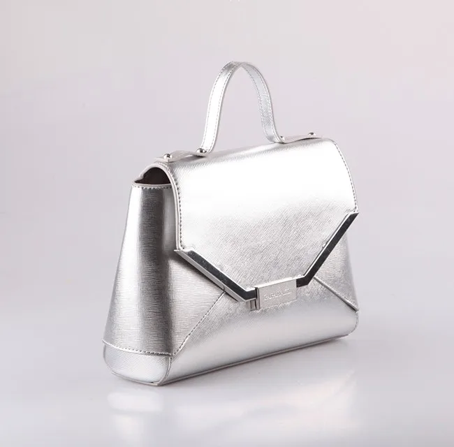 5292-New style best selling design fantastic silver metallic saffiano PU women shoulder bag