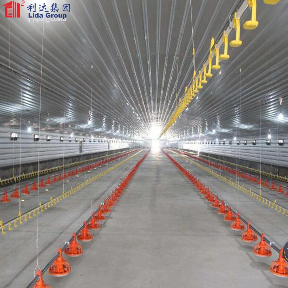 2019 chinese steel structure building prefab animal chicken/cow /pig house poultry farm