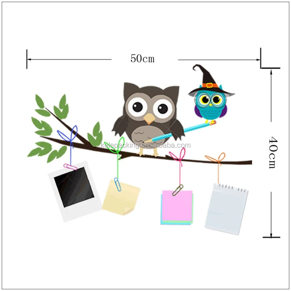 Kartun Vinyl Owl Stiker Dinding Untuk Kamar Anak Anak Dekorasi Rumah