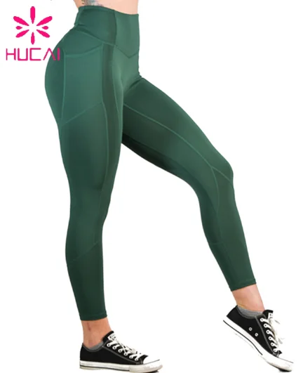Custom design nylon spandex compression sport fitness  yoga pants high waisted workout gym Booty Women Leggings