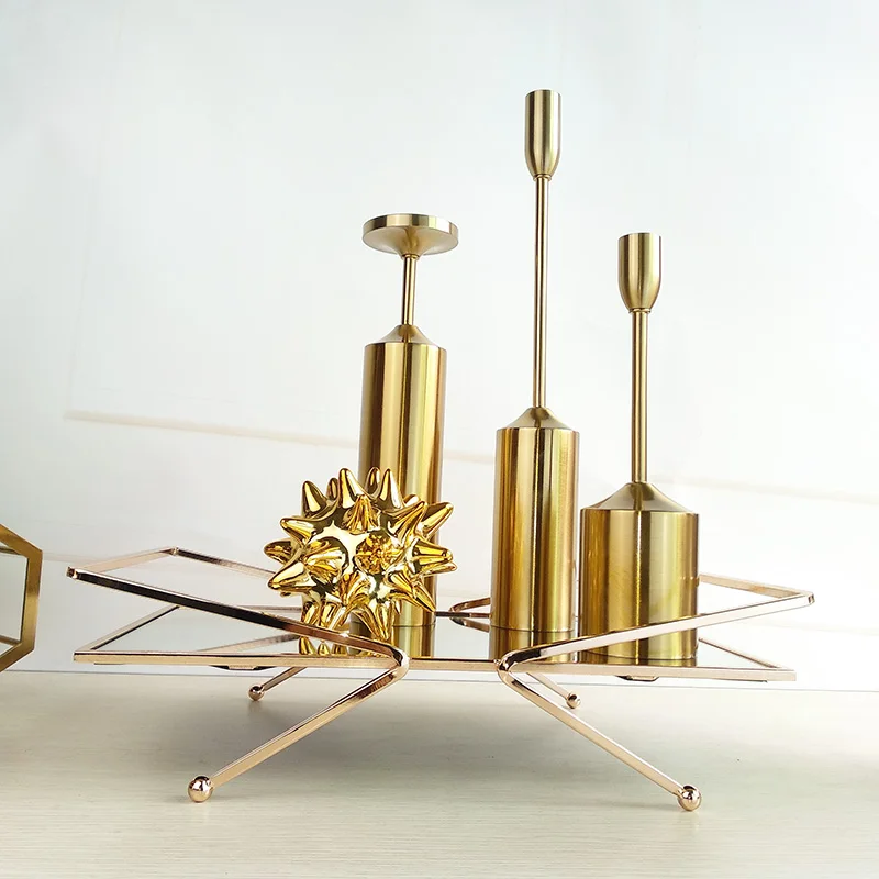 

Abstract design decoration tray for home decoration metal mirror tray