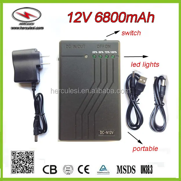 Small 12 Volt Li-ion Battery Rechargeable 12v 6800mah Polymer Lithium ...