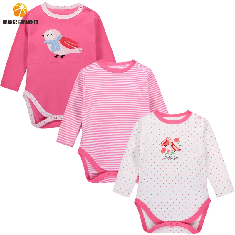

Wholesale Winter Bodysuit Long Sleeve Romper Organic Baby Boys Girl Clothes, Customized color