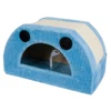 new blue stylish circle dot cat scratcher tree with toy
