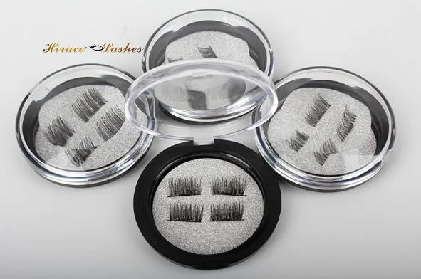No Glue Magnetic Eyelashes Private Label 4 Pcs Magnetic Lashes with Custom Box