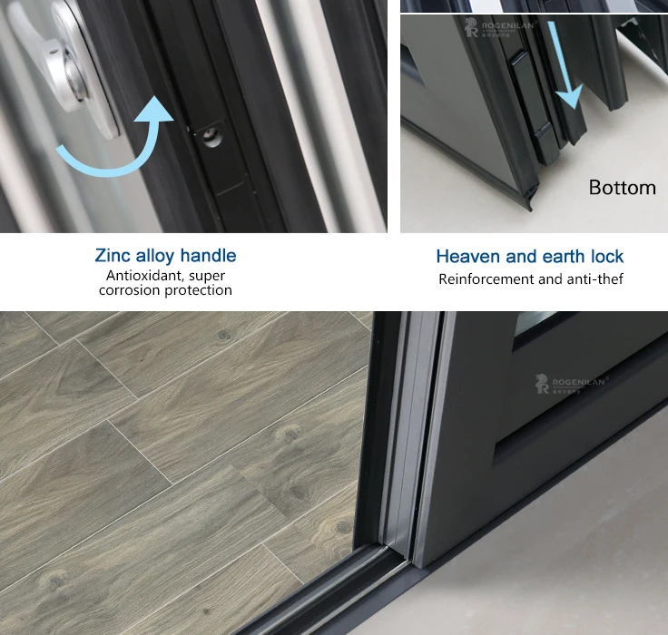 75# China Factory Australian standards insulated folding door/retractable folding aluminium doors prices/bi fold door