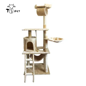 Image of BSCI Certificated Pet Furniture Supplier Large Cat Tower Scratcher Tree Cat Condo