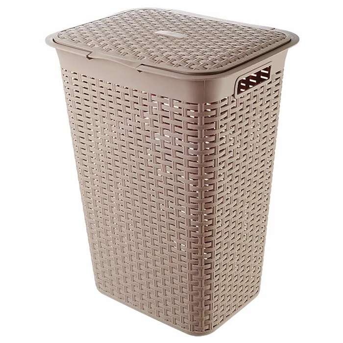 

Wholesale bedroom storage basket plastic rattan laundry basket, Requested