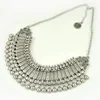 Hot Sale Bohemian Choker Statement Necklace Antique Silver Coin Choker Statement Wholesale
