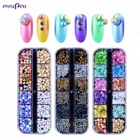 

Pinpai Brand Manicure Decoration Multicolor Nail Studs Pearl Glitter 3D Laser for Nail Art Decorations Supplies