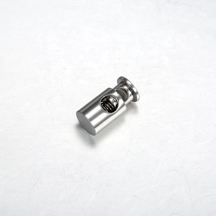Garment Accessory Zinc Alloy Custom Rope End Metal Spring Cord Lock Stopper
