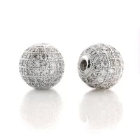 

Fashion design jewelry findings spacer beads gold plated cz micro pave beads for jewelry making