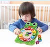 ML-0035 flower leica digital clock toy animals cartoon wooden clock block