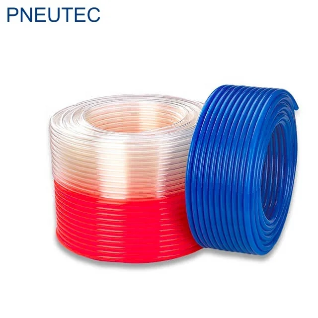 1 Meter Polyurethane Pneumatic PU Pipe Tube Hose Red black and blue Transparent