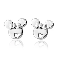 

Cute Animal Mickey Mouse Christmas Gift Jewelry 925 Sterling Silver Stud Earring For Girls Decoration