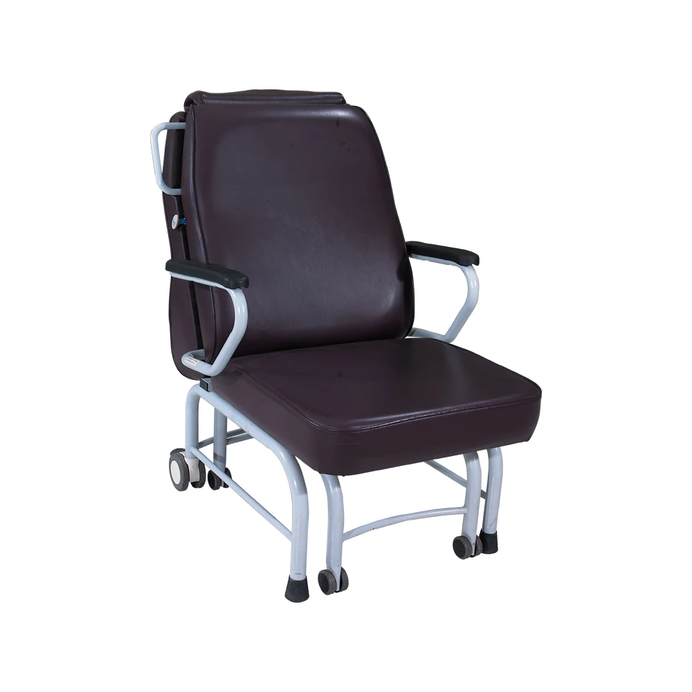 Steel Pvc Folding Hospital Attendant Sleeping Chair With Two Deluxe Wheel Buy Chair,Recliner