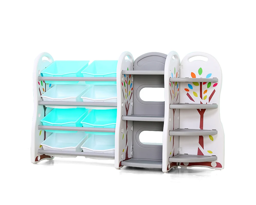 
kids storage book toy shelf plastic material child cabinet for home use 