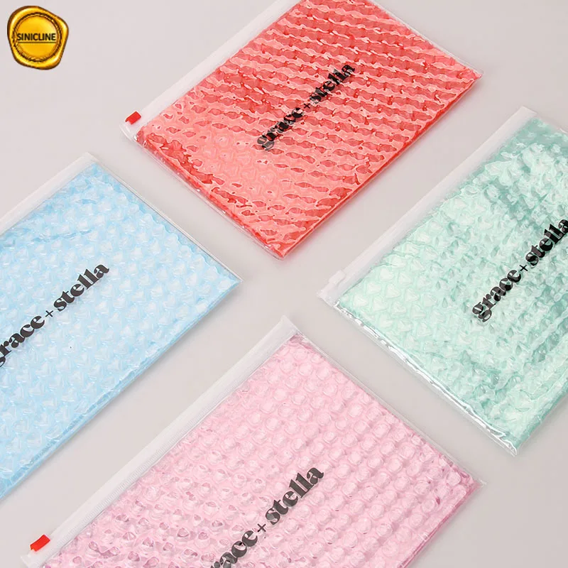 Sinicline Transparent Poly Bubble Mailers Tear Proof Padded Mailer Bags Bubble Envelopes