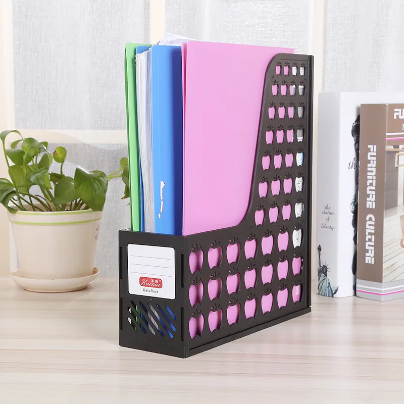 Single Plastic Office Desktop Magazine Holder High Quality File Storage