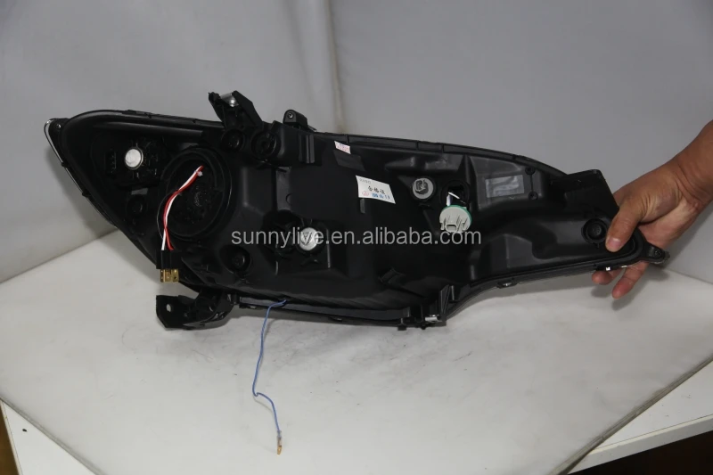 Full led headlight For HONDA for Fit Jazz 2014-2016 year  Black Housing JC