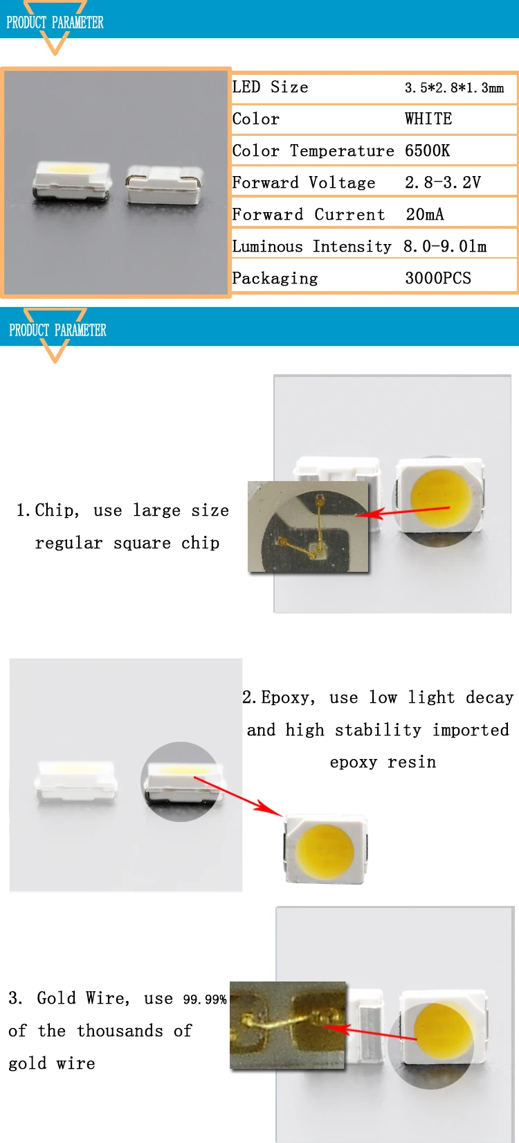 4-pin Led Smd 3528 Smd Led Plcc-4 - Buy 4-pin Led Smd 3528 Smd Led Plcc ...