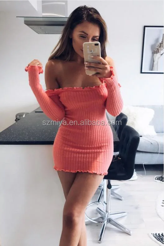 sexy red sweater dress