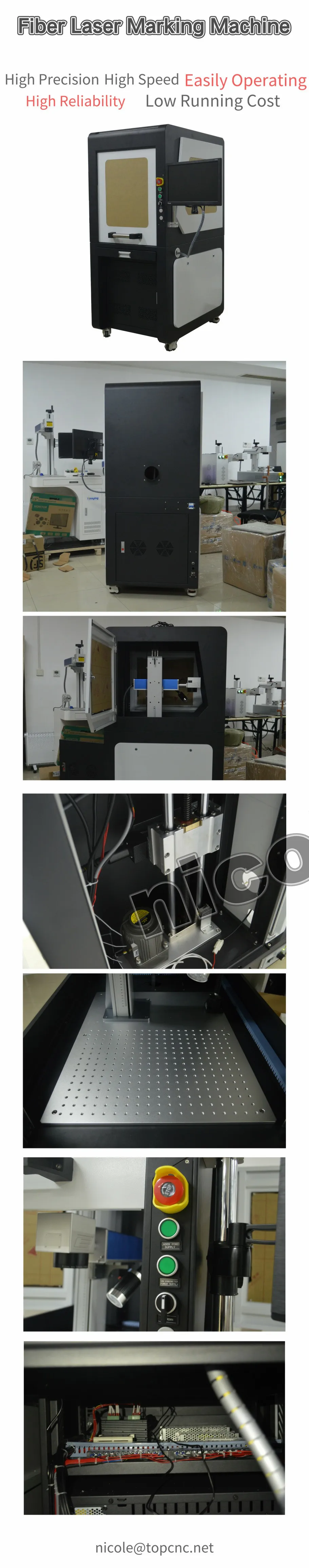 Good character Big Enclosed fiber laser marking machine