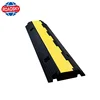 Black & Yellow Rubber Cable Protection Bridge Cable Guard for Street