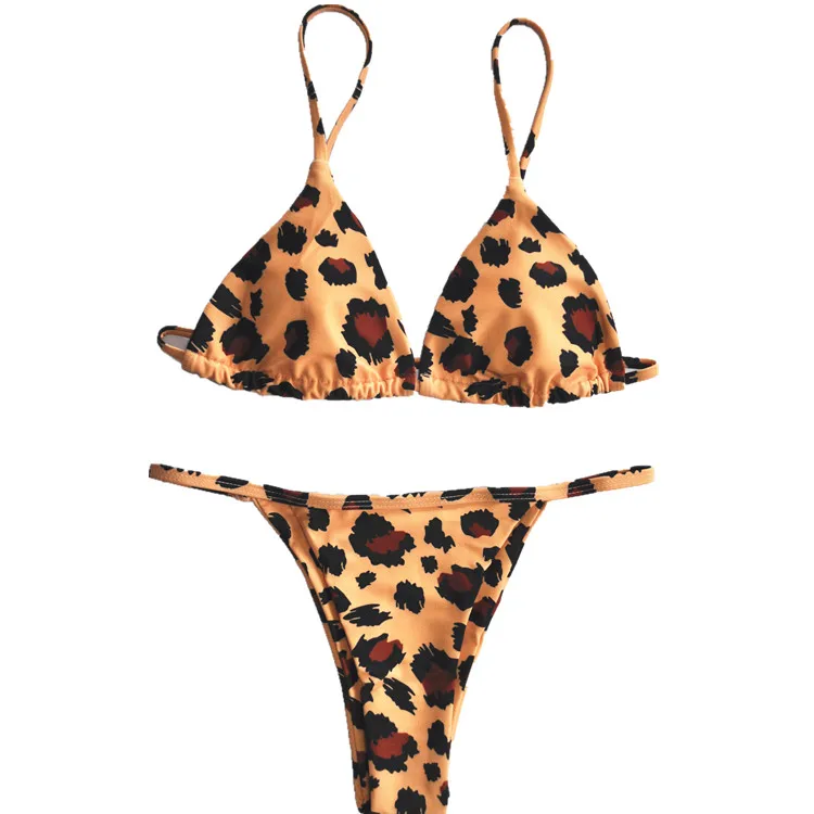 

Popular leopard printing european size women two pieces sexy bikini, Picture