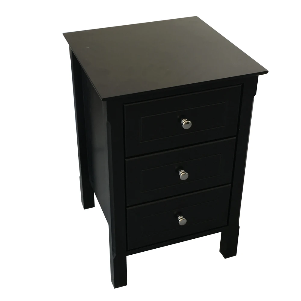 Bedroom Small Black Gloss White Slim Bedside Chest Of Drawers