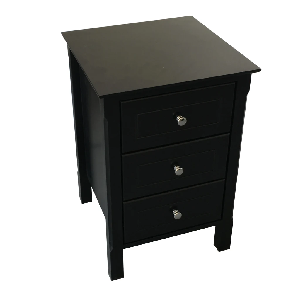 Slaapkamer Kleine Black Gloss Wit Slim Nachtkastje Commode