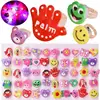 Most Interesting Cartoon Glitter Soft Rubber Ring Children Toy Shiny Ring