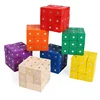 Colorful magnetic cube early childhood education enlightenment mathematics teaching aid kids wooden magnetic building blocks