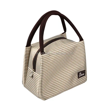 Nylon Taffeta Stripe Printed Insulated Cooler Bag,Cheap Lunch Bag - Buy ...