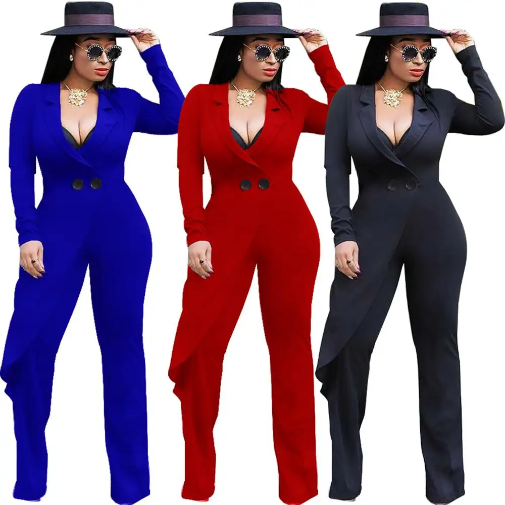 

2019 new arrivals jumpsuit casual long sleeve sexy jumpsuit women