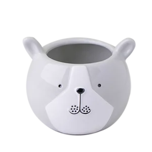 Image of Animal Dog Shaped Flower Pots Succulent Planter Desk Mini Ornament