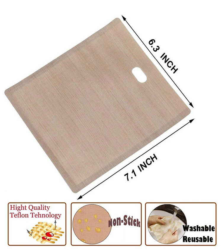 Heat Resistant Non Stick Ptfe Toaster Bag Reusable Oven Roasting Bag