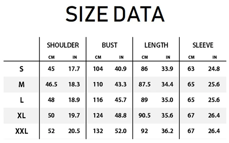美国衣服尺码对照表图片